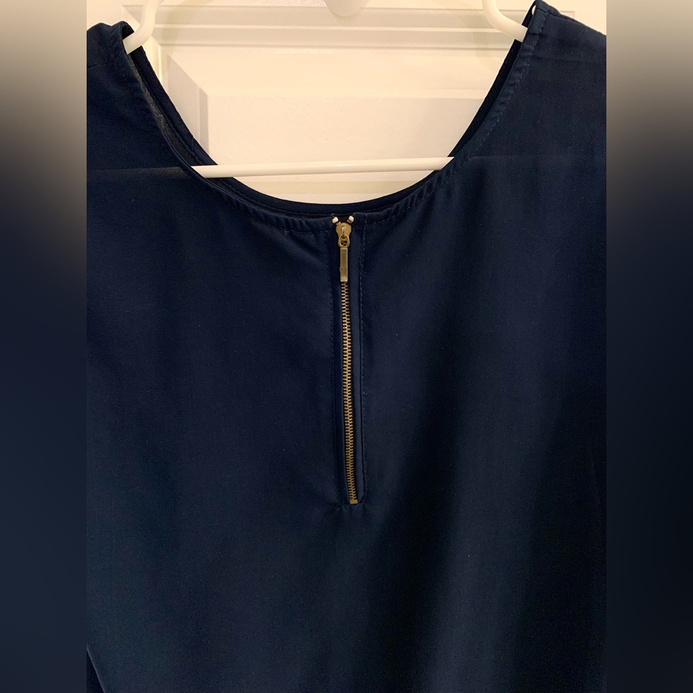 JAPNA • Indigo Blue Light Shortsleeved Blouse - Picture 5 of 9